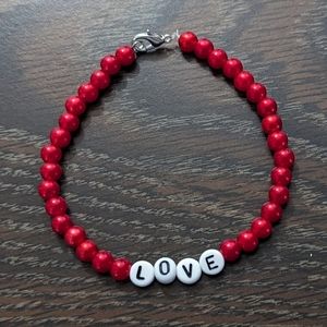 Handmade Red Love bracelet